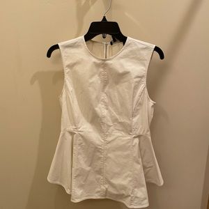 Theory white zip up peplum. Brand new with tags